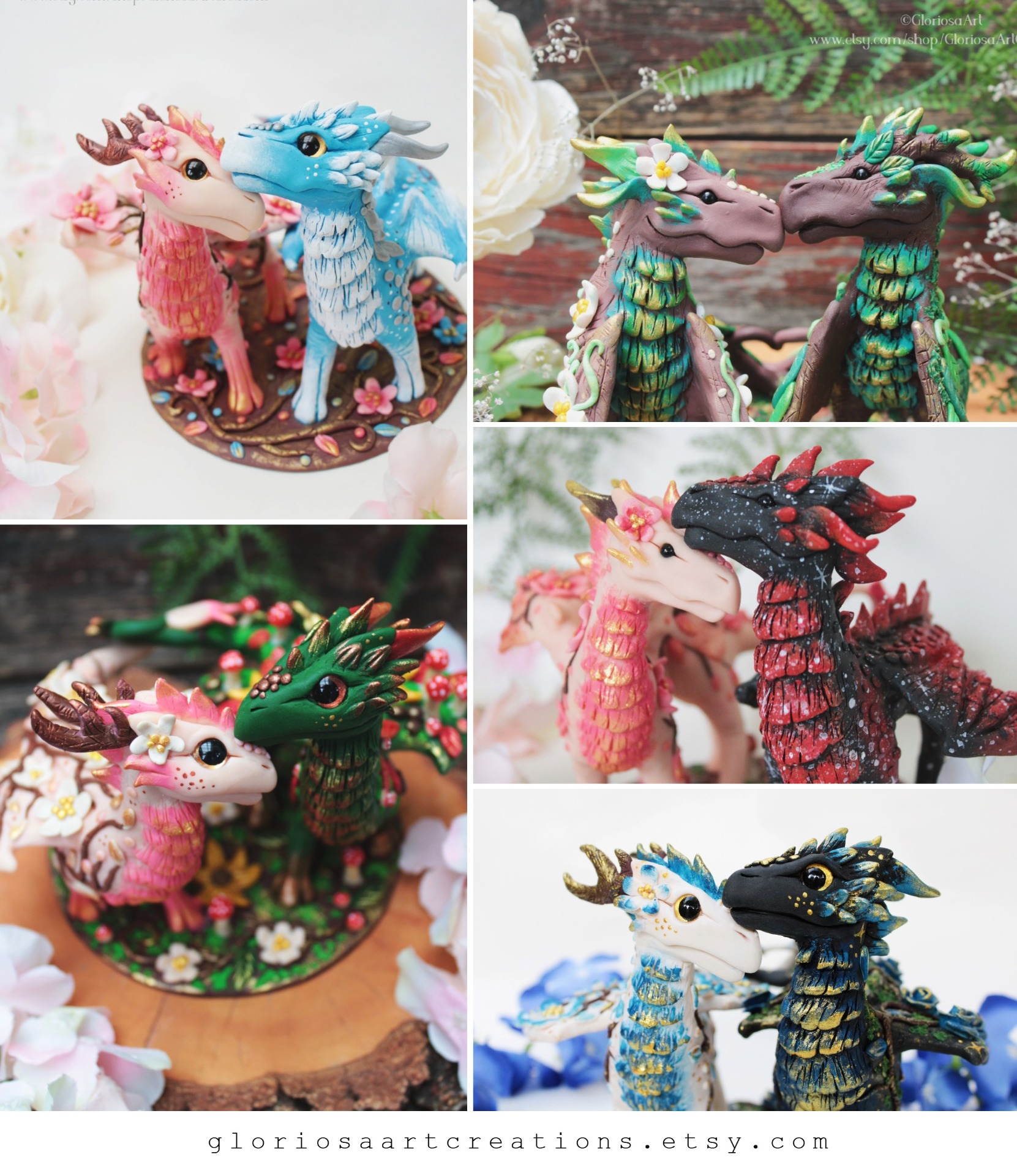 Dragon cake topper variations